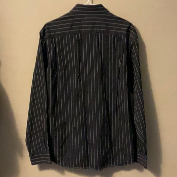 Apt. 9 Men's Black Pinstripe Button Down Shirt - Picture 2 of 6